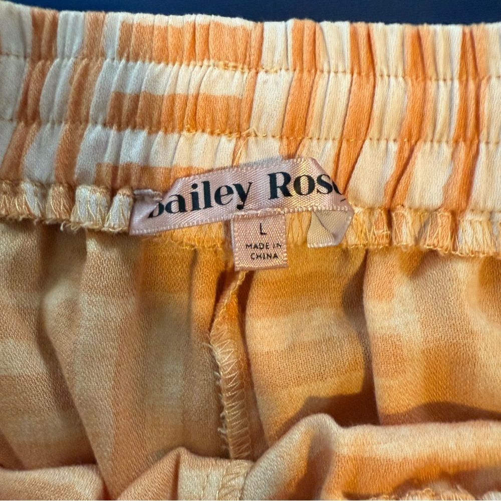 Bailey Rose Rayon Blend Orange Patterned Wide Leg… - image 3